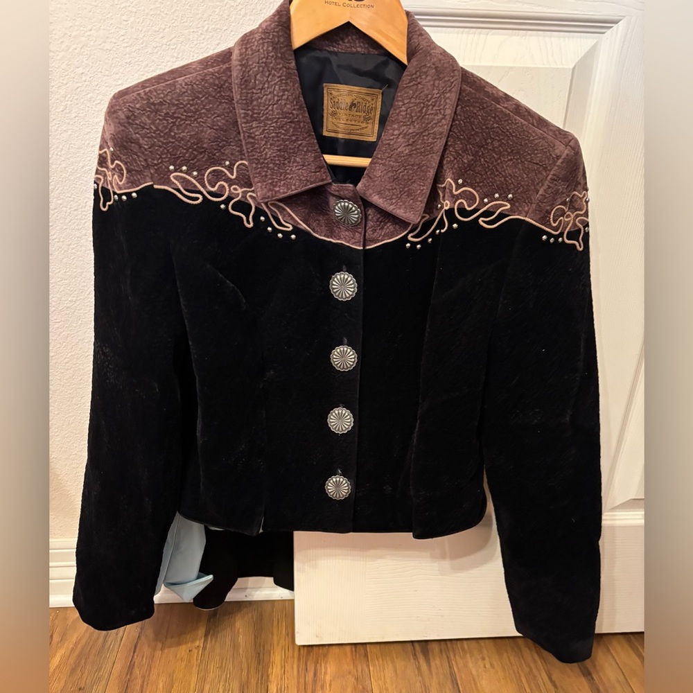 Vintage Saddle Ridge Collection Black studded jacket size M